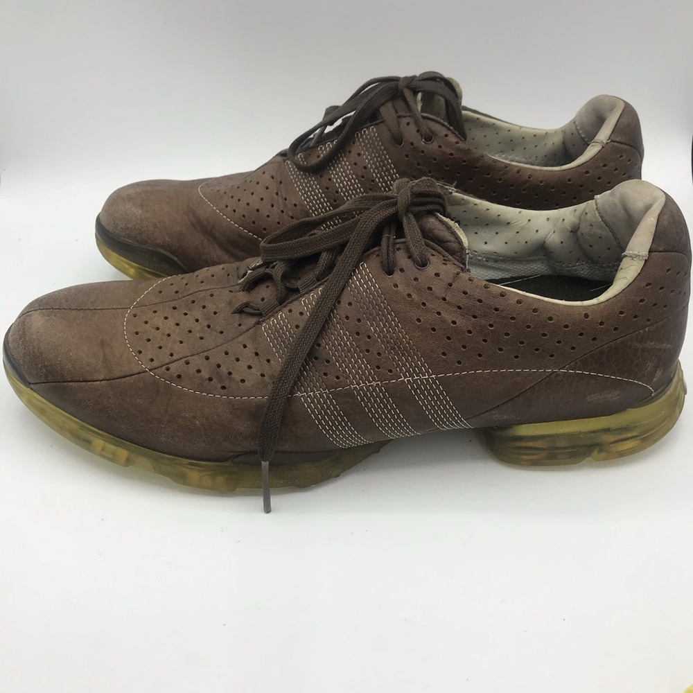 adidas brown traxion golf shoes with Fitfoam
